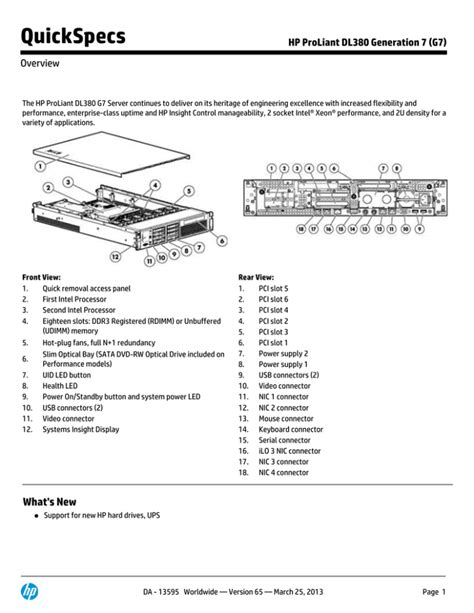 hpe quickspecs|HP ProLiant DL380 Generation 7 (G7) .